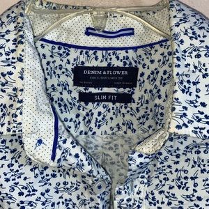 Floral print dress shirt